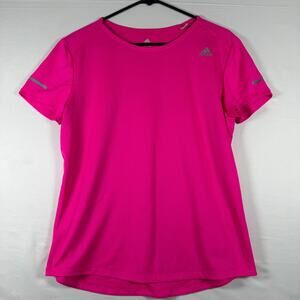 Adidas Climalite Polyester Running Tee XL Pink Athletic Sporty